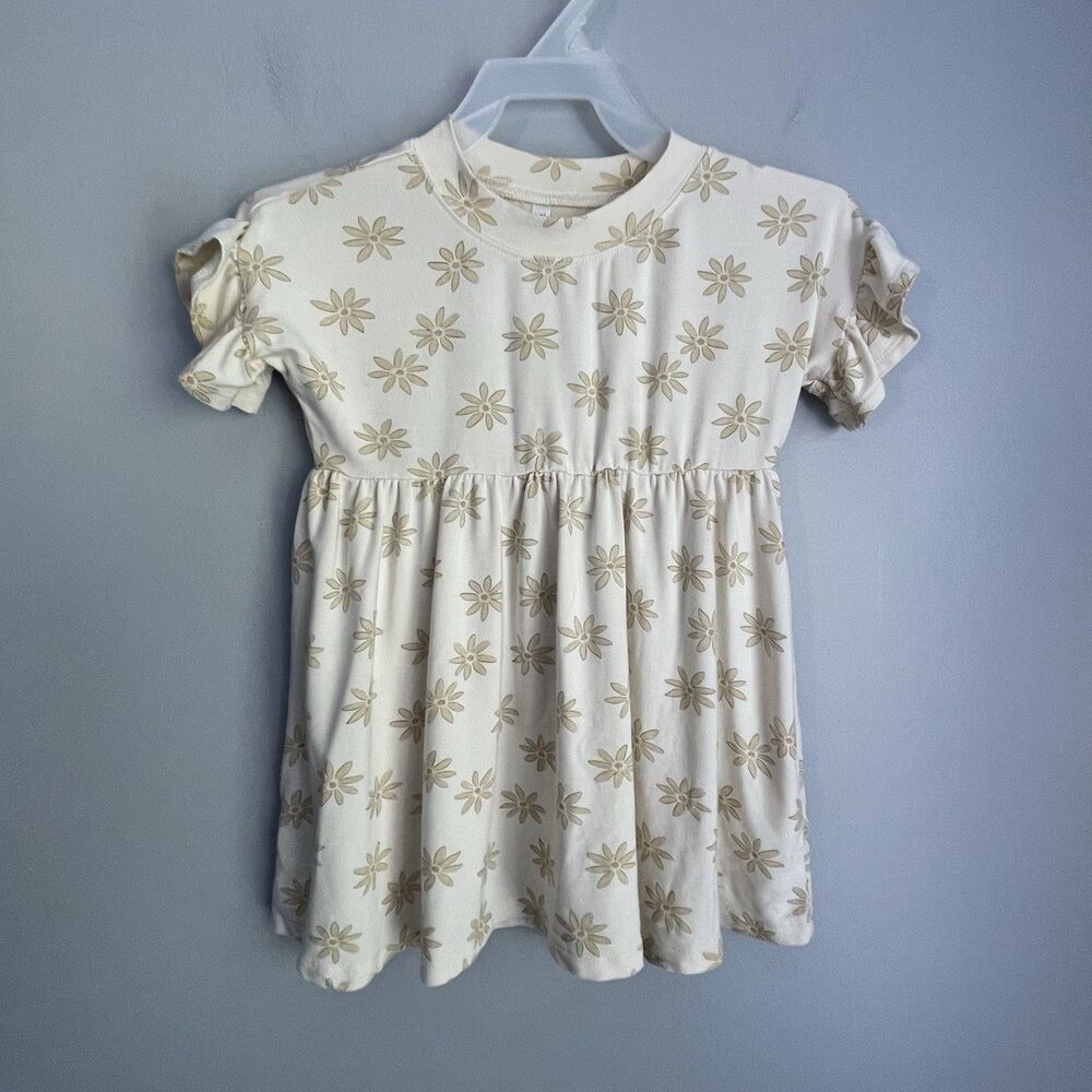 RYLEE + CRU 18-24 mo Babydoll Dress Scatter Floral Jersey Dress  Ruffle Short Sl